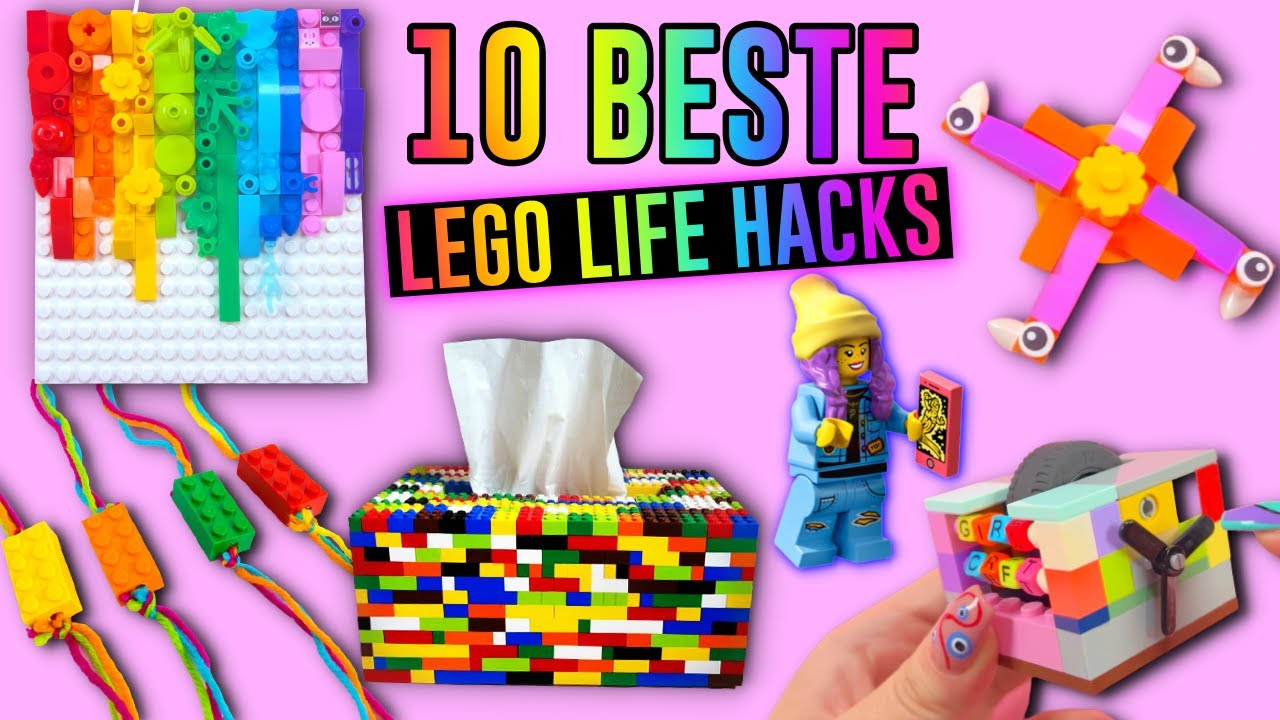 10 DIY - BESTE LEGO LIFE HACKS IDEEËN - FIDGET SPEELGOED, NACHTLAMP, SIERADEN en meer LEGO CRAFTS