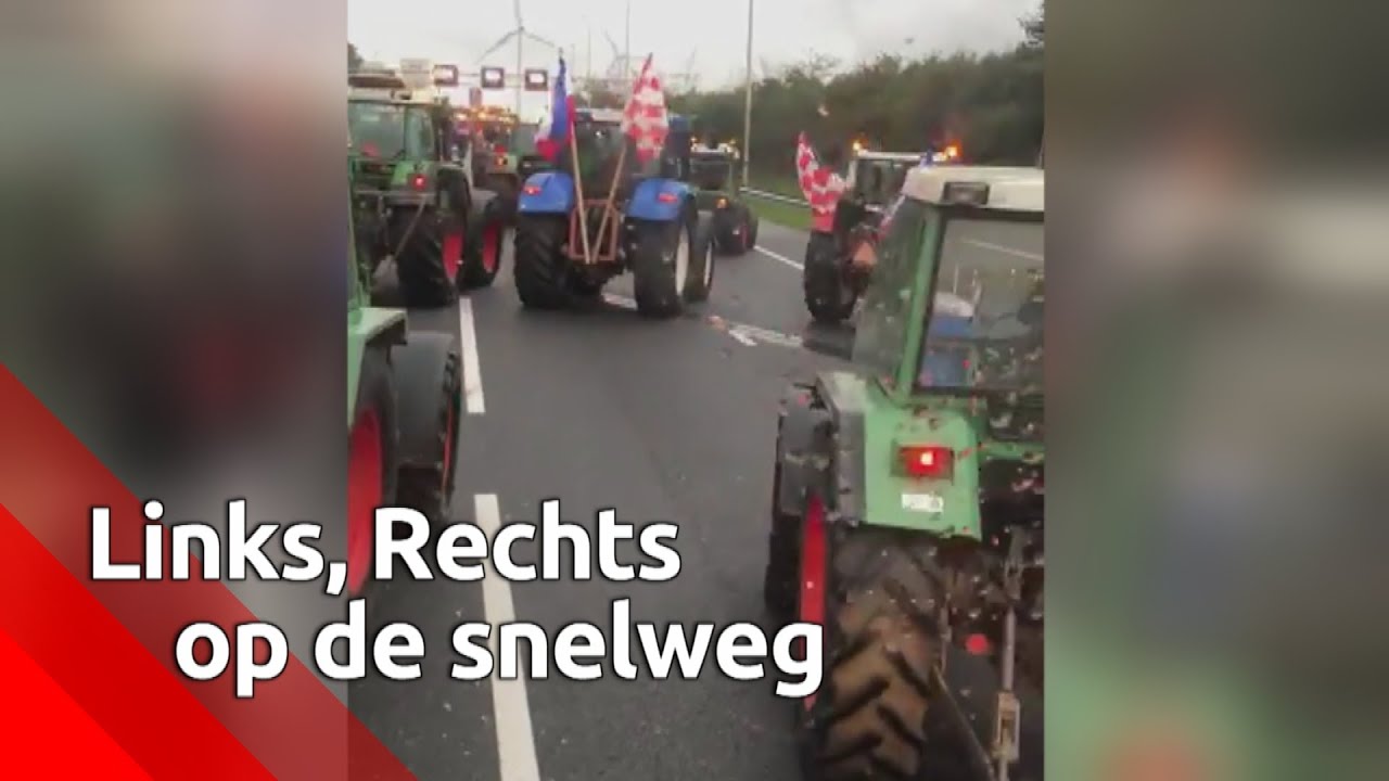 Als keihard 'Links Rechts' van Snollebollekes klinkt op de snelweg, dan willen de boeren best nog...