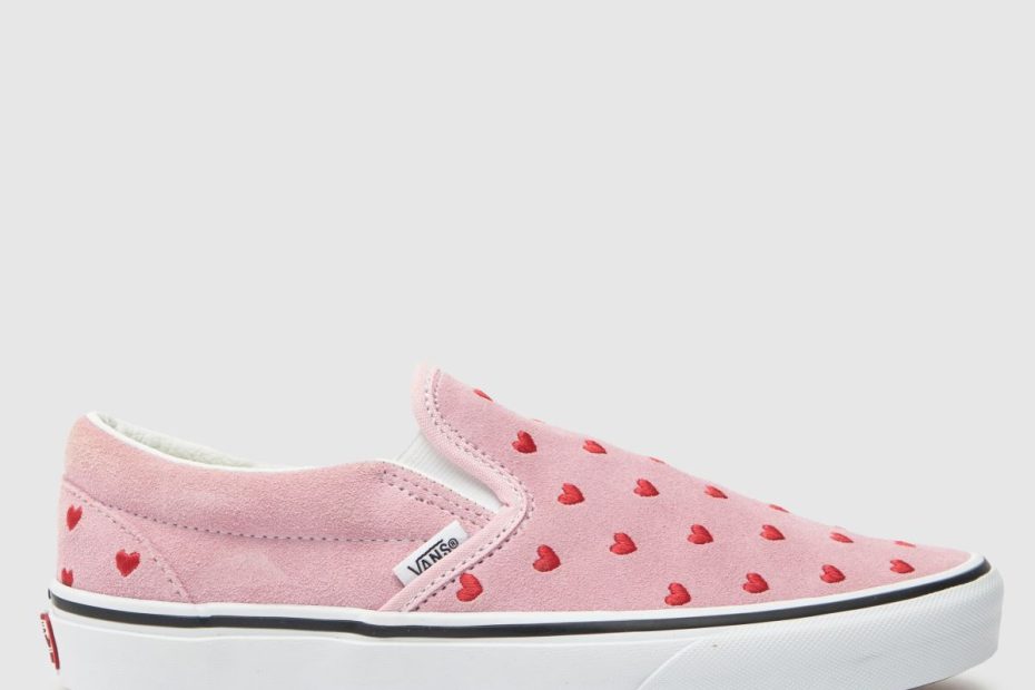 Womens Pink Vans Classic Slip On Trainers | Schuh