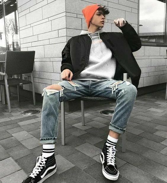 45 Best Vans Sk8 Hi Style Ideas | Mens Outfits, Mens Street Style, Style