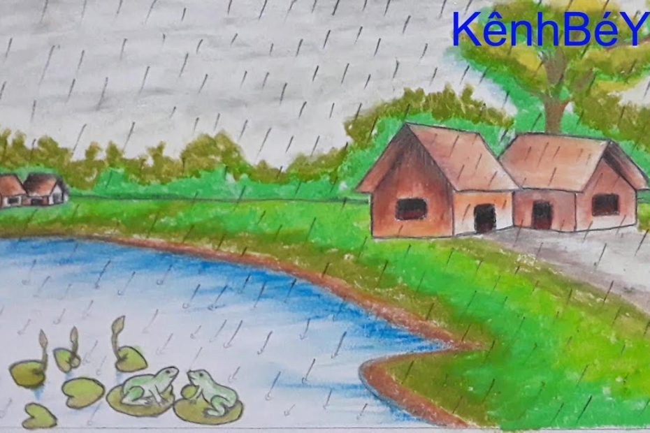 Vẽ Tranh Phong Cảnh - Vẽ Cảnh Trời Mưa;Landscape Painting - Drawing The  Scene Of Rain. - Youtube